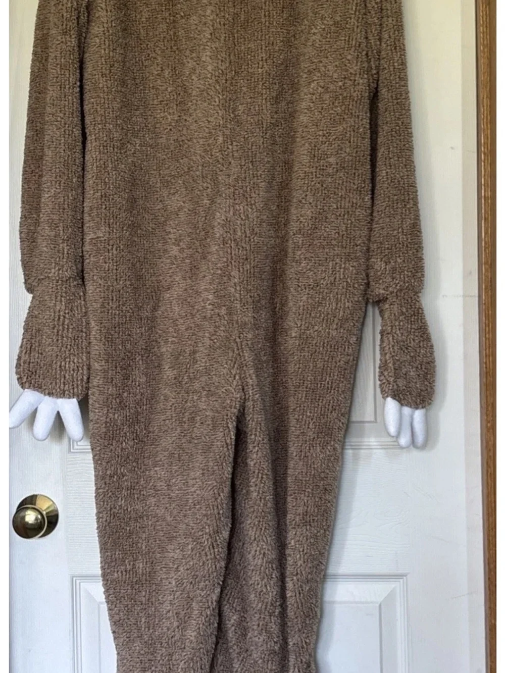 Sloth Costume with Pockets Halloween Full Zip-Size L 12-14 Pajamas -EUC-soft!